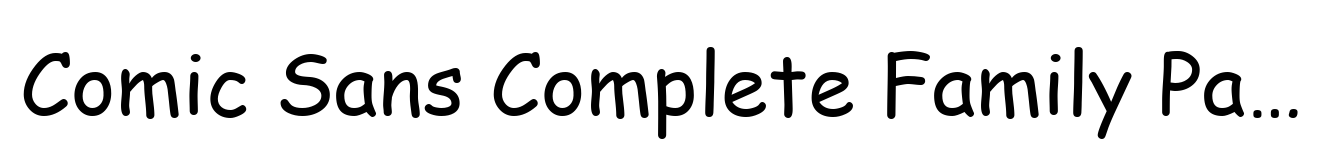 Comic Sans Complete Family Pack